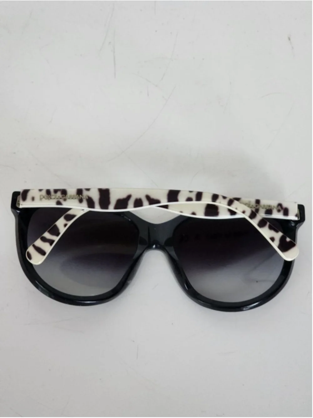 DOLCE‎ & GABBANA Cat Eye Leopard Gradient Black White DG 4149 Sunglasses 58 mm